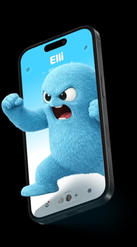 Elli - Blue Erny character in app